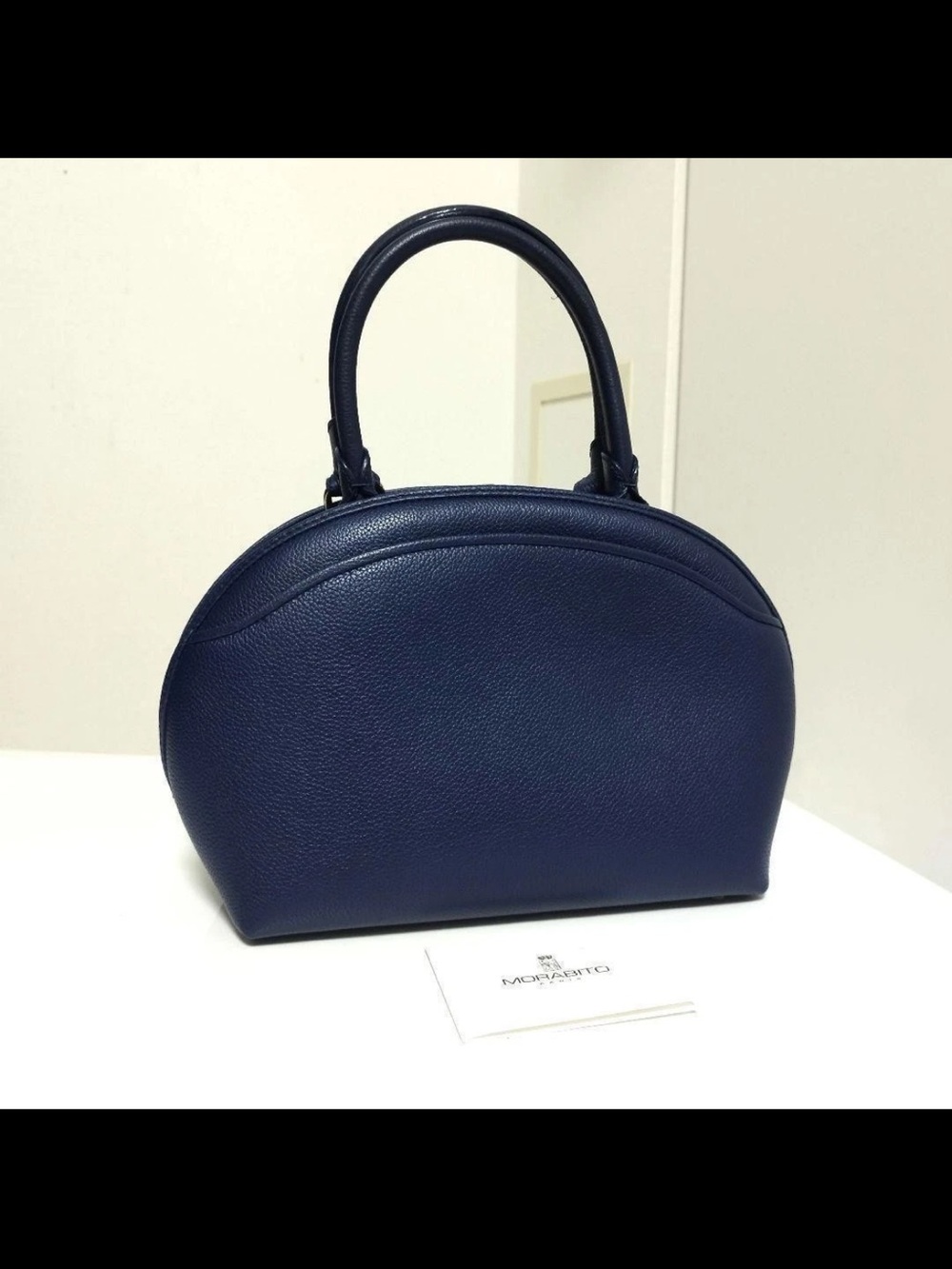 Morabito Diane Navy Dome Satchel Handbag